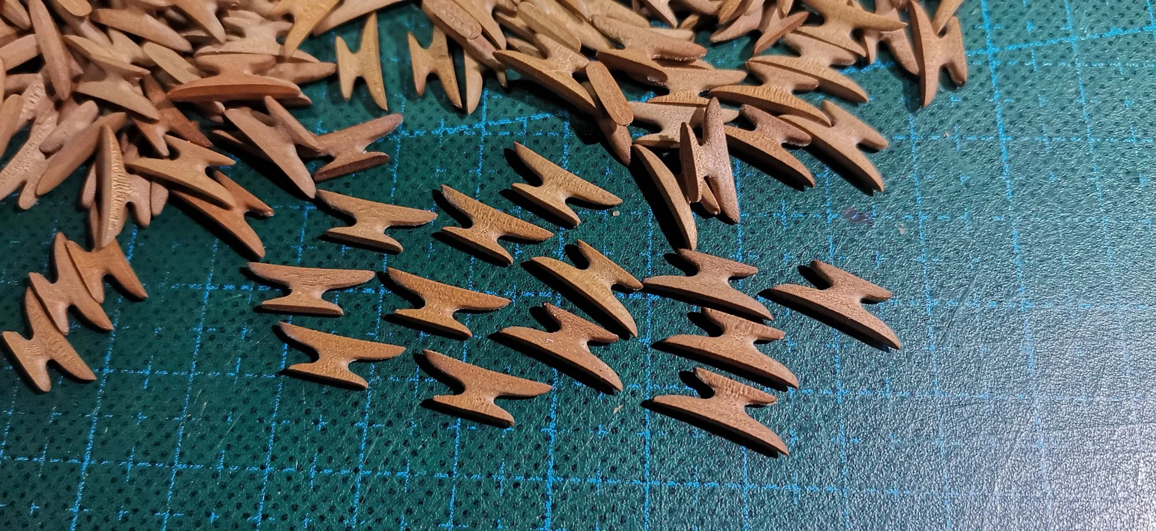 10mm Pearwood Cleats  12/bag