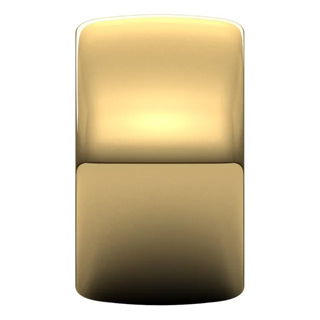 14K Yellow Gold Half Round Wedding Band, 12 mm Wide