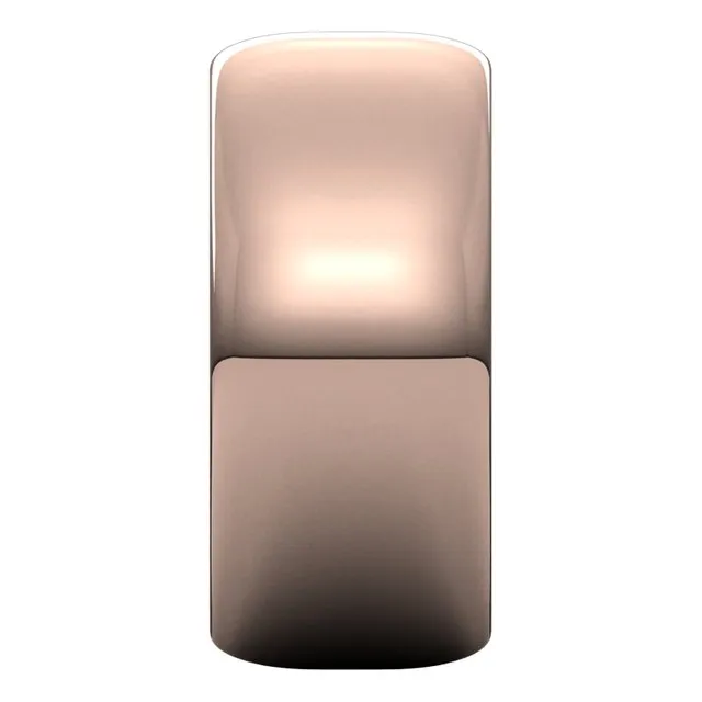 18K Rose Gold Half Round Wedding Band, 9 mm Wide