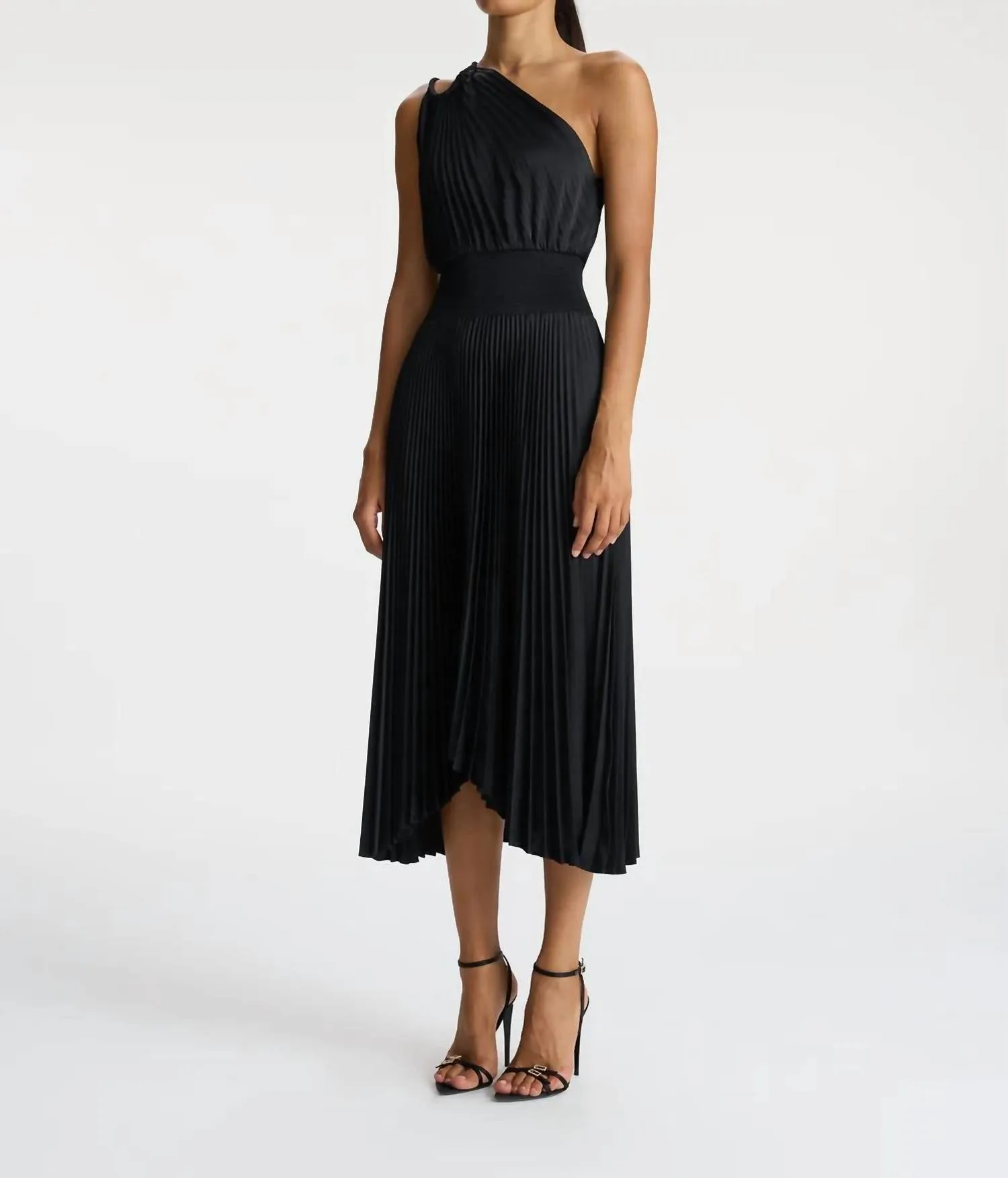 A.L.C. - Ruby Satin Pleated Dress