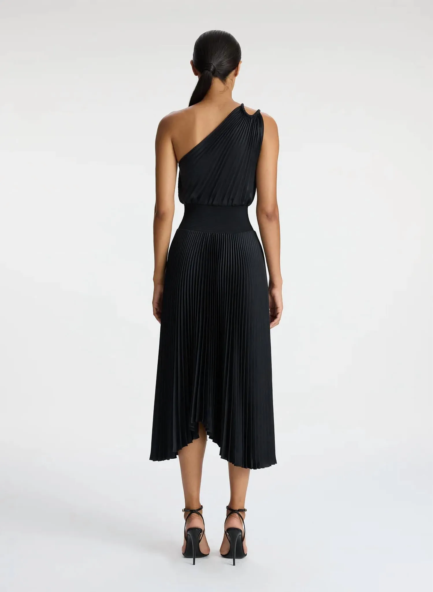 A.L.C. - Ruby Satin Pleated Dress