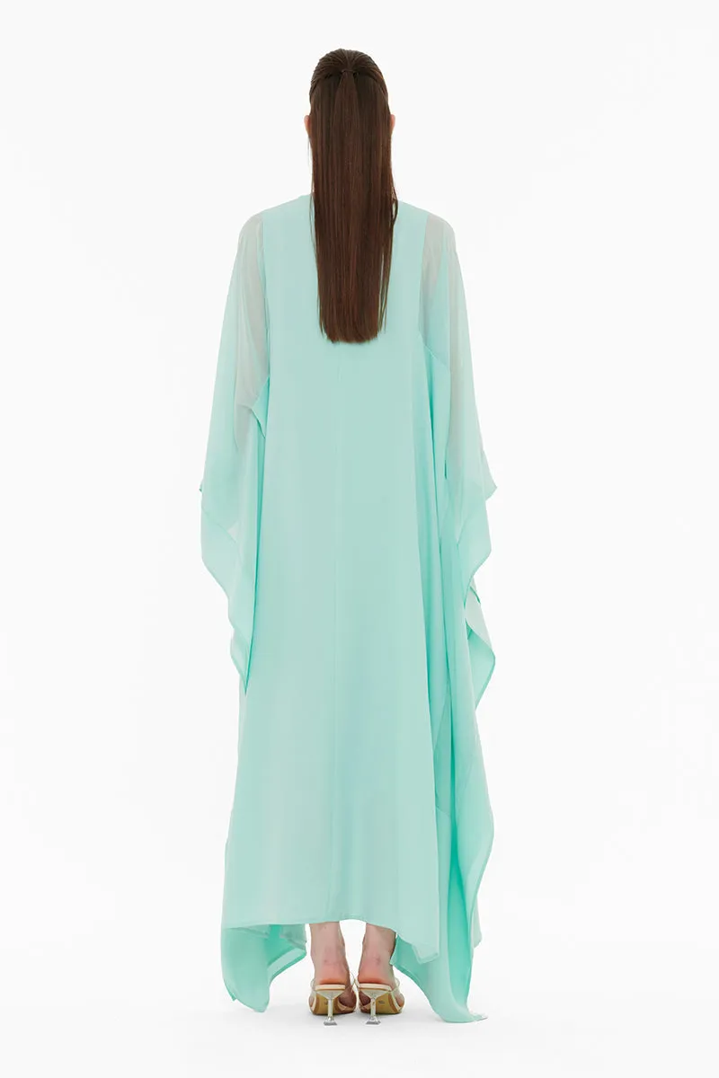 CHIFFON PANEL DETAIL KAFTAN