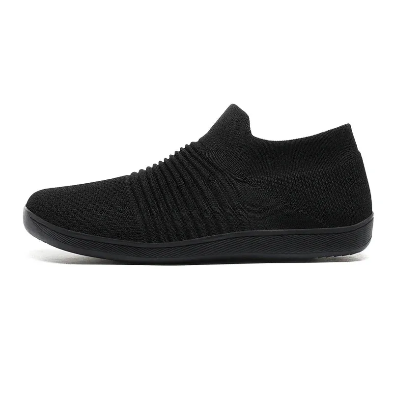 Hnzxzm 2024 Women Flats Soft Zero Drop Sole Wider Toe Light Weight Fashion Sneakes Large SizeNew Mens Wide Barefoot Mesh Shoes Sneaker