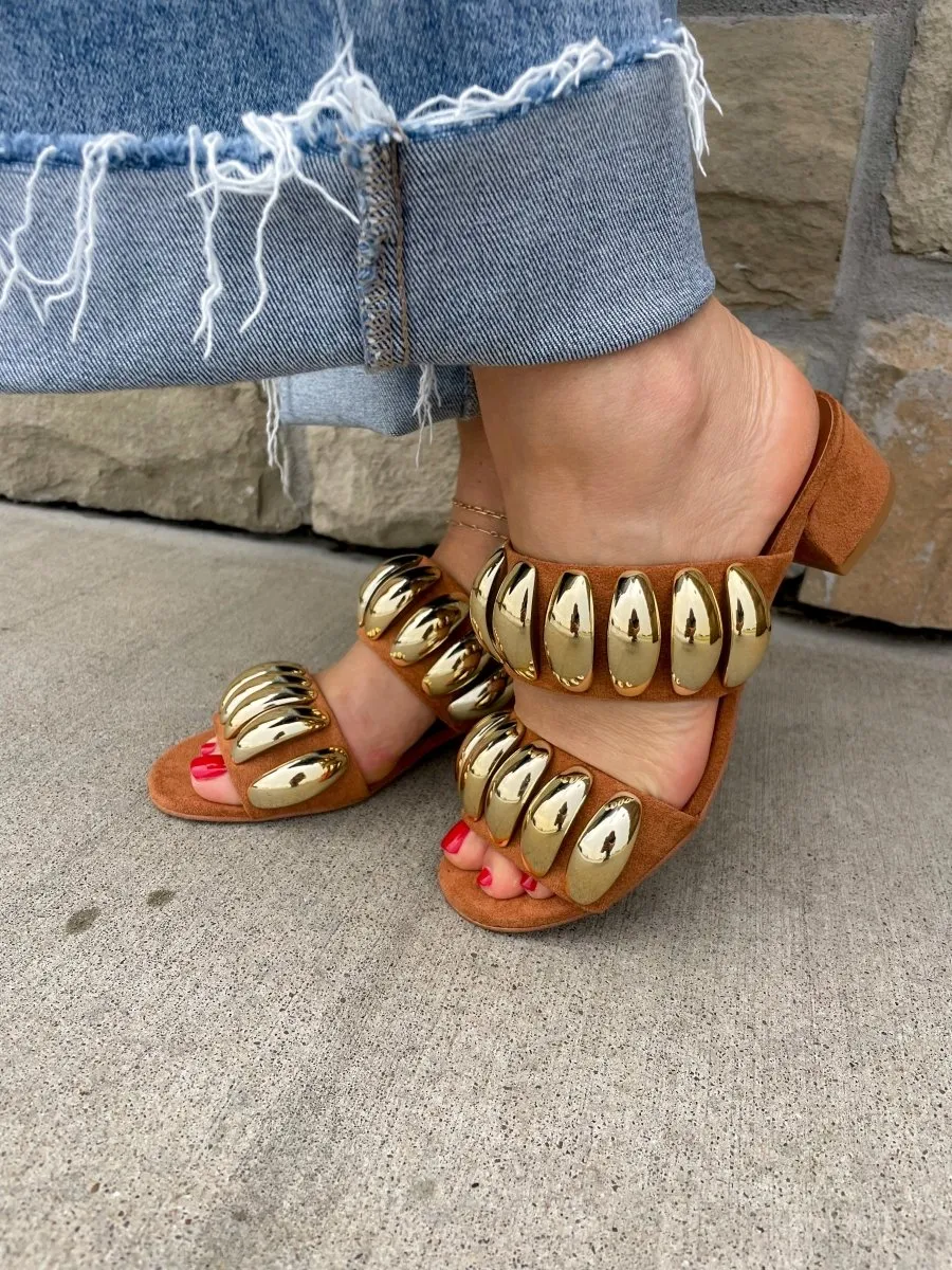 Matisse: Dome Heeled Sandals - Fawn