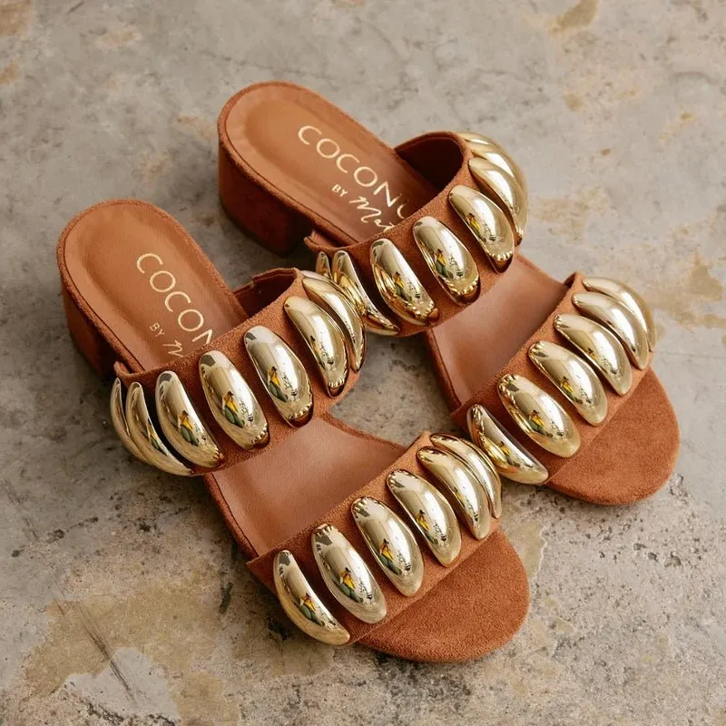 Matisse: Dome Heeled Sandals - Fawn