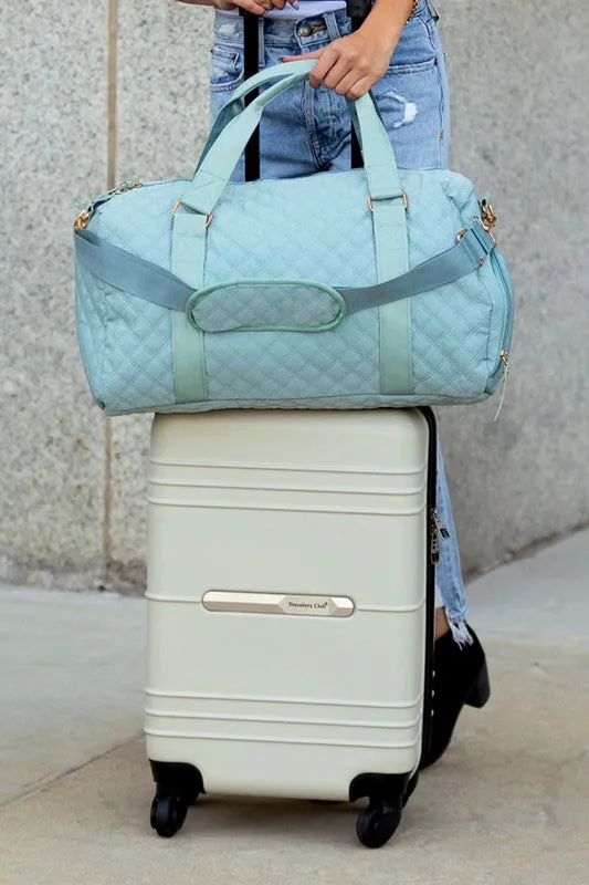 Quilted Water Resistant Travel Weekender Bag