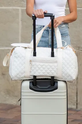 Quilted Water Resistant Travel Weekender Bag