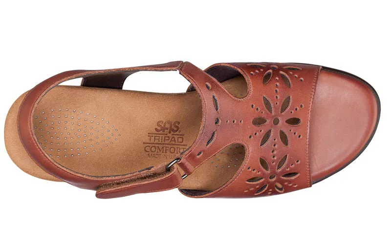 SAS  Sunburst Heel Strap Sandal- Chestnut
