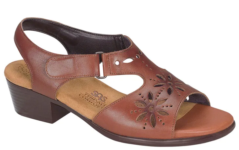 SAS  Sunburst Heel Strap Sandal- Chestnut