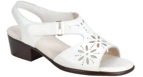 SAS  Sunburst Heel Strap Sandal- White