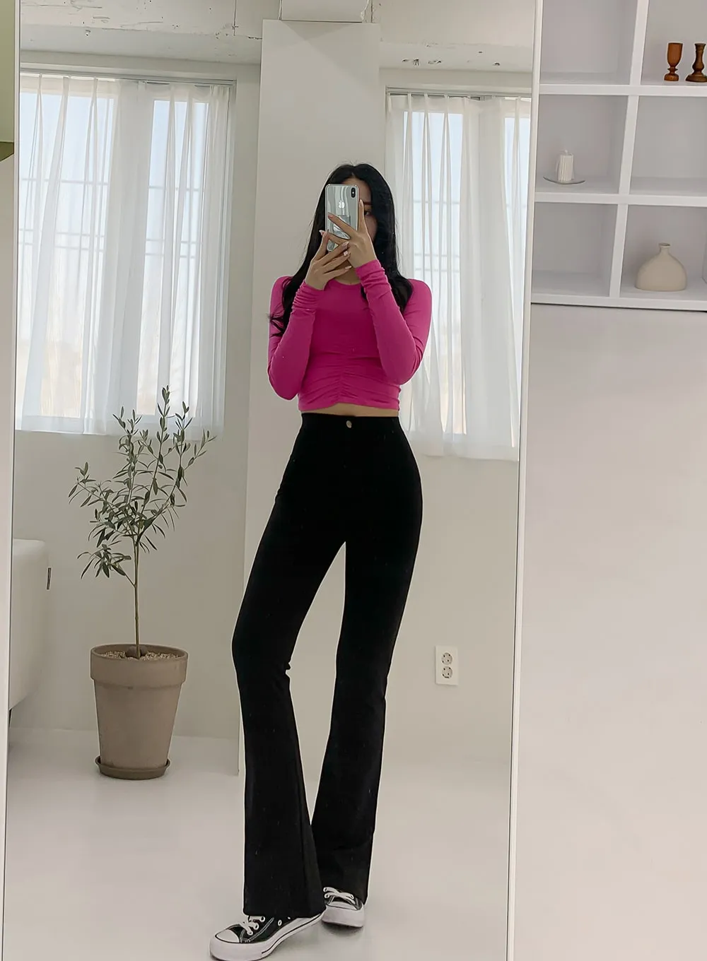 Span Boots Cut Wide Long Leggings Pants IM20